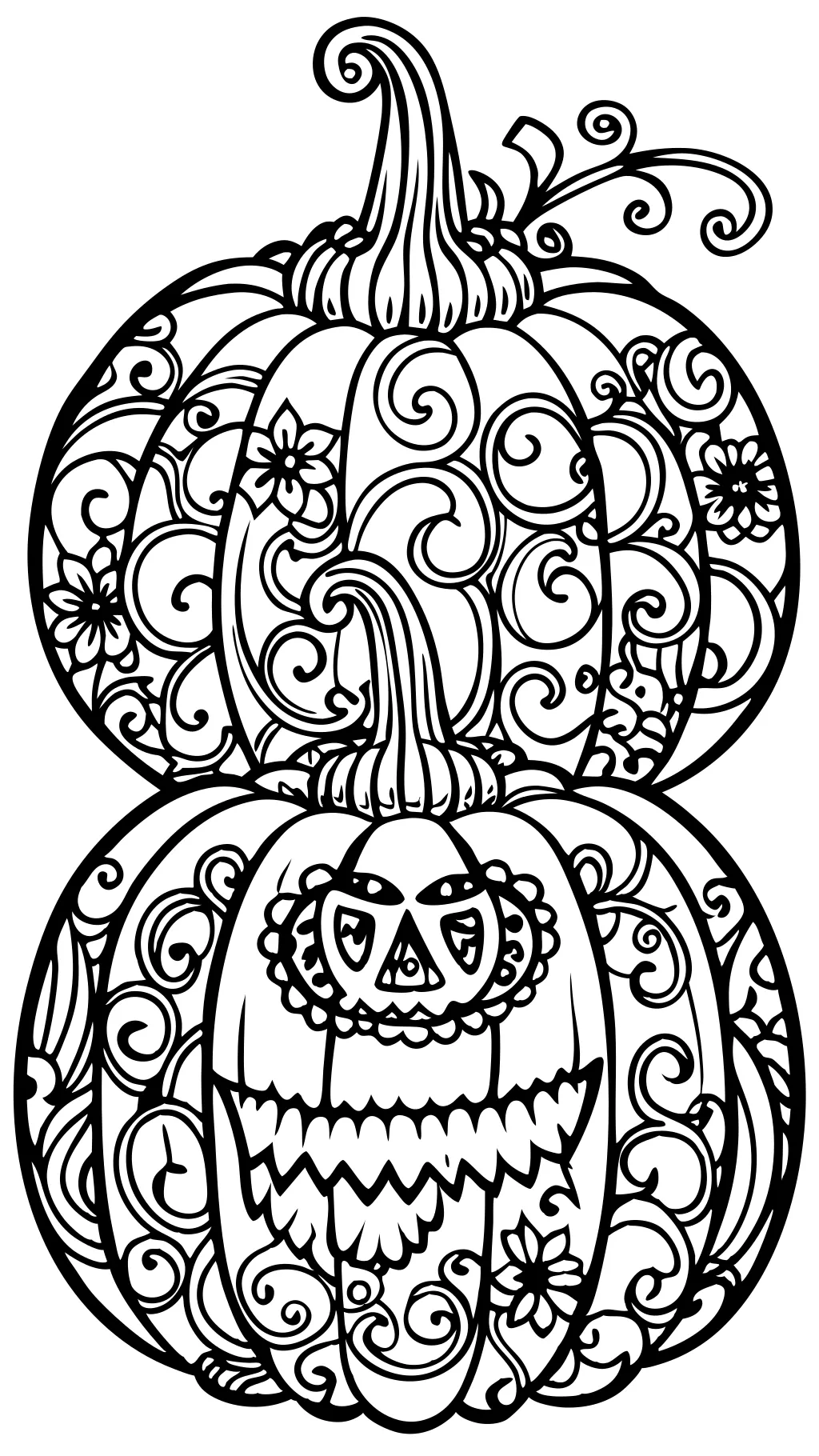 adult pumpkin coloring pages